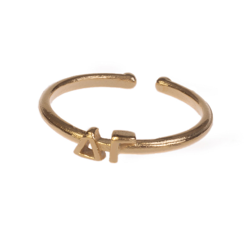 Delta Gamma Gold Adjustable Ring