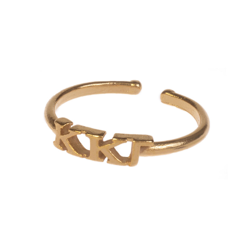 Kappa Kappa Gamma Gold Adjustable Ring