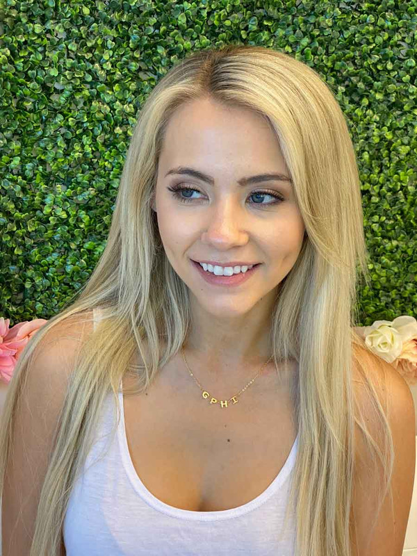 Gamma Phi Beta Gold Letter Necklace