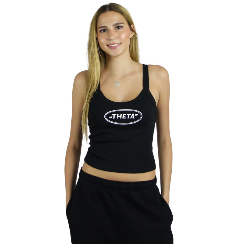Kappa Alpha Theta Cropped Tank in Black