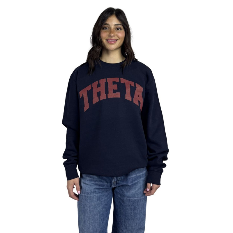 Kappa Alpha Theta Sweatshirt Navy Printed Crewneck