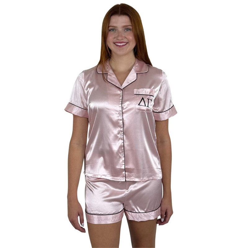 Delta Gamma Pink Silky PJ's