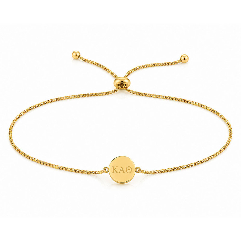 Kappa Alpha Theta Gold greek letter bracelet
