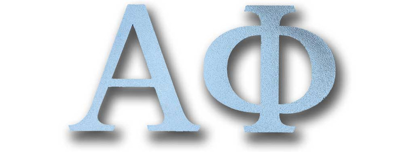 Alpha Phi Silver Letter Sticker