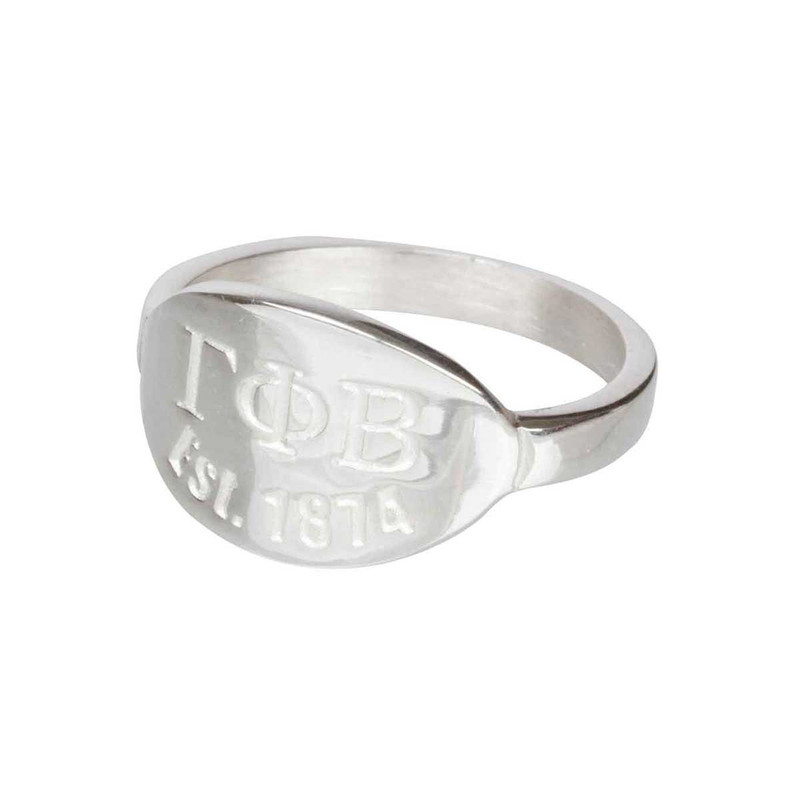 Gamma Phi Beta Silver Ring