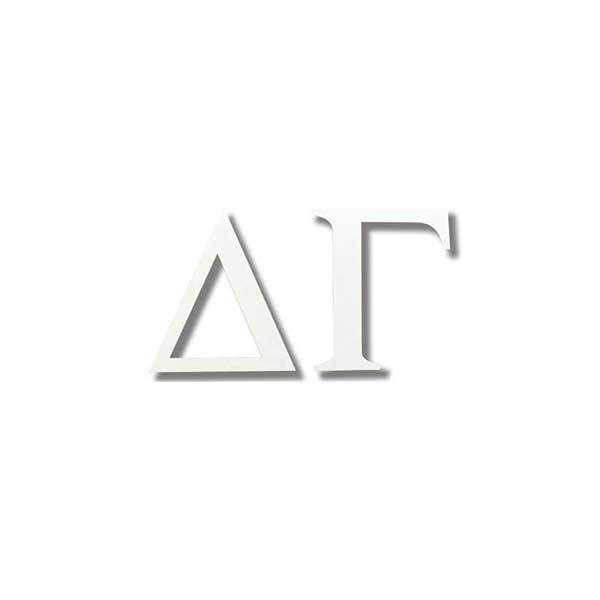 Delta Gamma White Letter Sticker