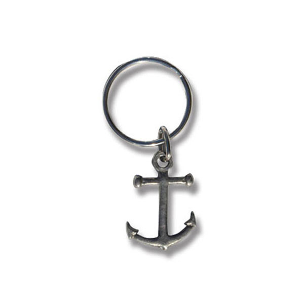 Delta Gamma Anchor Keychain in Silver