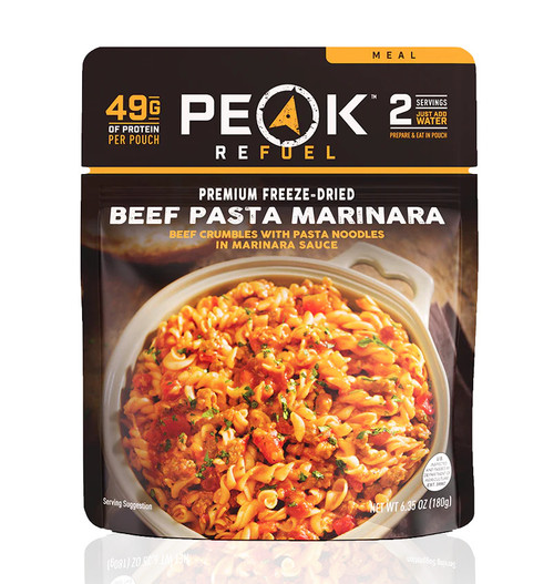  Beef Pasta Marinara freeze-dried meal by Peak Refuel 