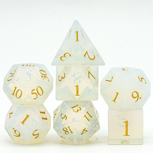 Opalite Gemstone Dice Set