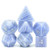 Blue Patterned Agate Gemstone Dice Set
