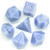 Blue Patterned Agate Gemstone Dice Set