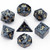 Snowflake Obsidian Dice Set