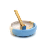 LIGHT BLUE CERAMIC PALO SANTO BURNER 4”