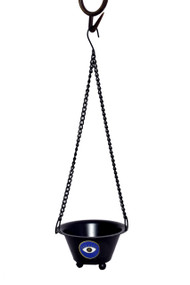 EVIL EYE HANGING BURNER SMUDGE BOWL 3.25″