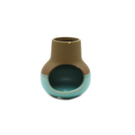 HALF TURQUOISE CERAMIC PALO SANTO MINI CHIMNEY