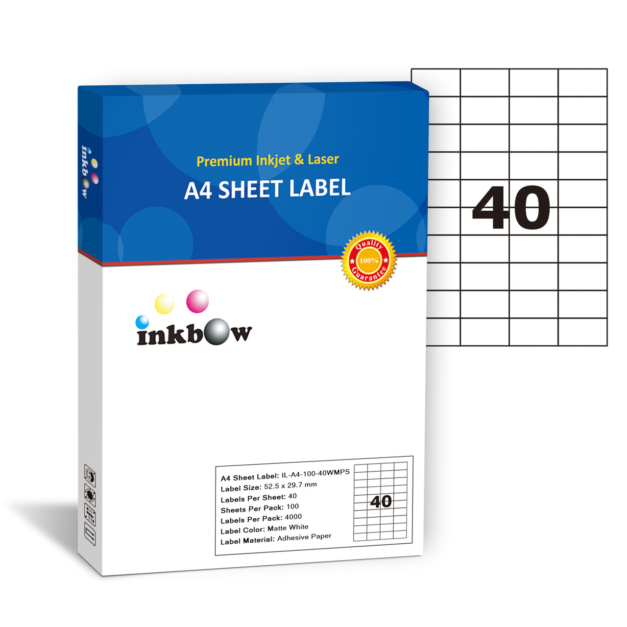  Sticker Paper for Inkjet Printer & Laser Printer, 60