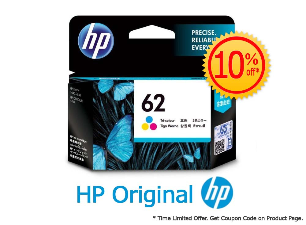 Hp Ink 62 Color Buy Original HP 62 Tri-Color Ink Cartridge (C2P06AA) | Free Express ...