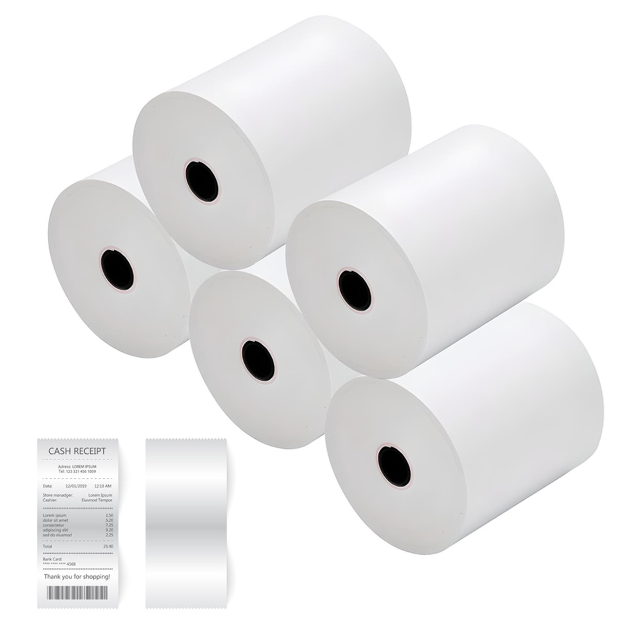 White Thermal Paper 80 or 110mm