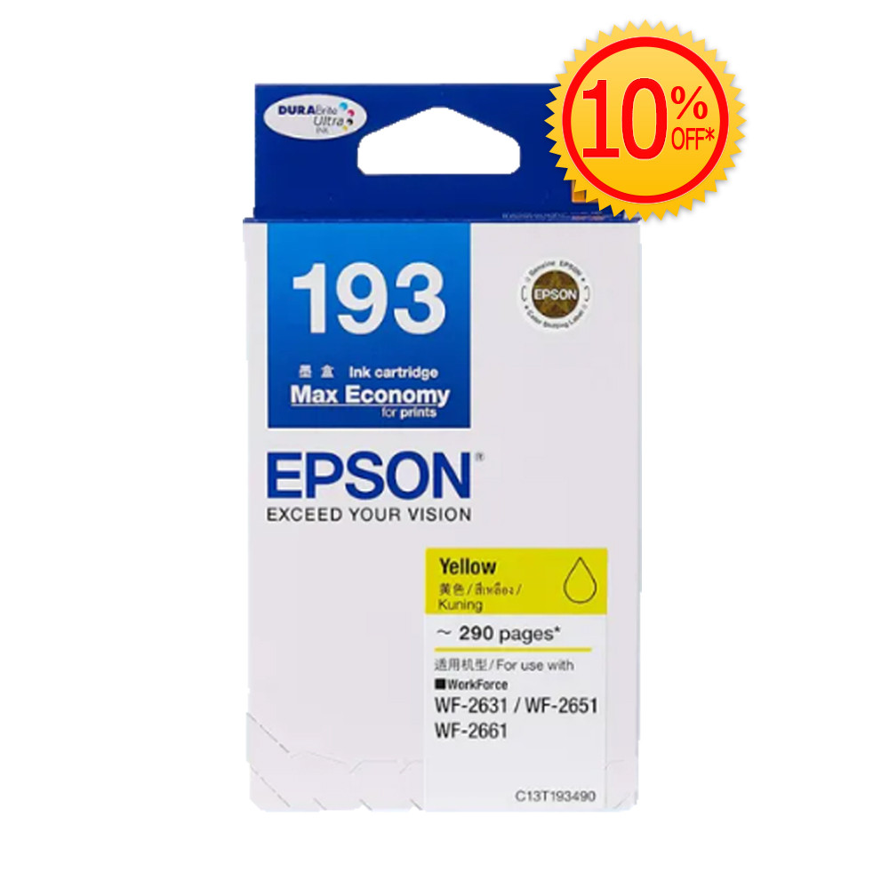 Original Epson 193 Yellow Ink Cartridge (C13T193490) | Express Delivery ...