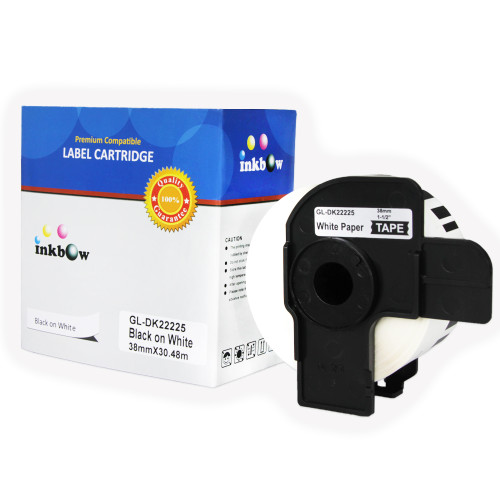 Compatible Brother DK-22225 Continuous Length Paper Tape (Black On White)
