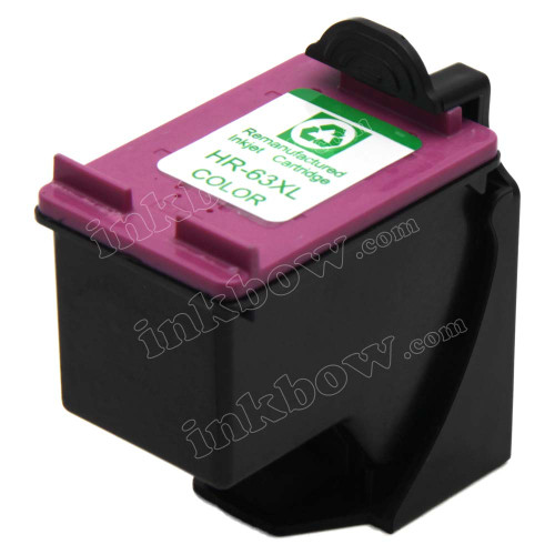 Remanufactured 63XL Tri-Color Ink Cartridge for HP Printers (High Yield)