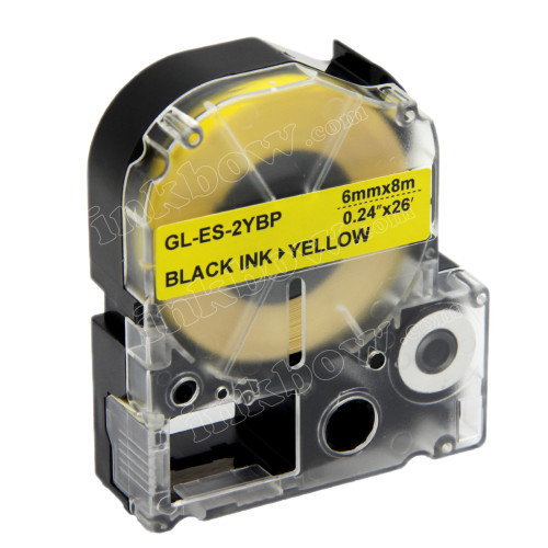 Compatible LK-2YBP Label Tape for Epson Printer (6mm Black on Yellow)