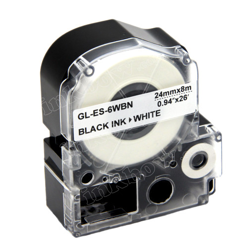 Compatible LK-6WBN Label Tape for Epson Printer (24mm Black on White)
