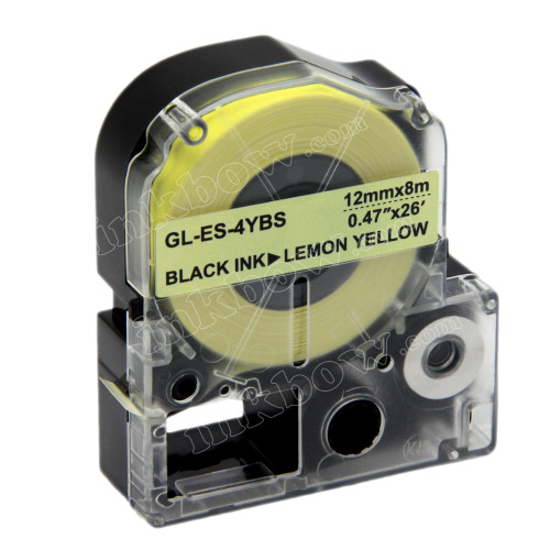 Compatible LK-4YBS Label Tape for Epson Printer (12mm Black on Lemon Yellow)