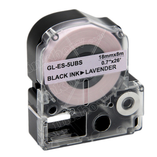 Compatible LK-5UBS Label Tape for Epson Printer (18mm Black on Lavender)