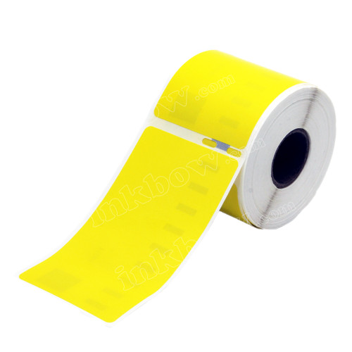 Compatible Dymo 99014 LW Shipping / Name Badge Labels (Black on Yellow)