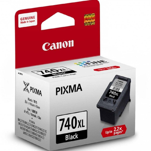 Original Canon PG-740XL Black Ink Cartridge in Retail Packaging