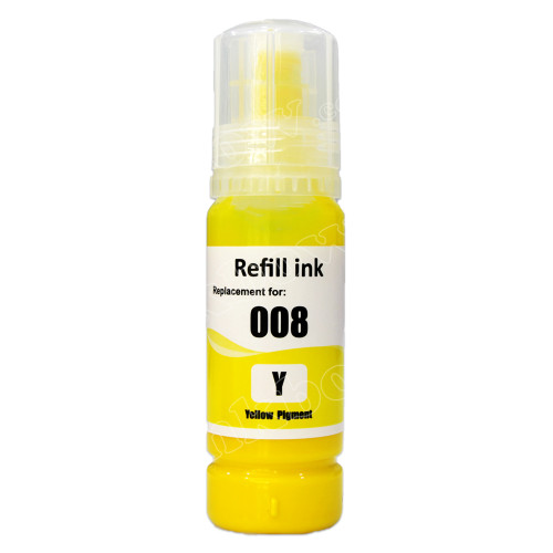 Compatible 008 Yellow Ink Bottle for Epson Printer (C13T06G400)