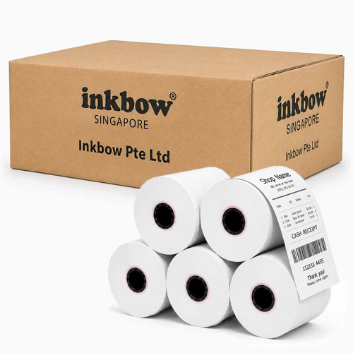 Premium Thermal Paper Rolls with Core: 80mm x 80mm 5-Roll Pack