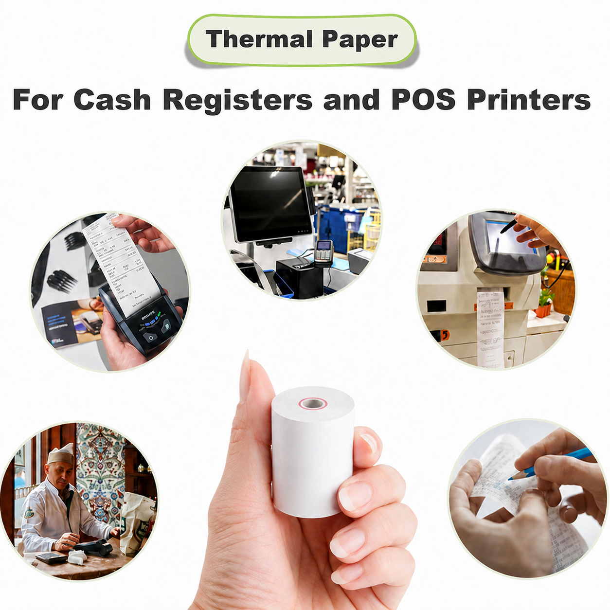 Premium Thermal Paper Rolls (Coreless): 57mm x 30mm 10-Roll Pack