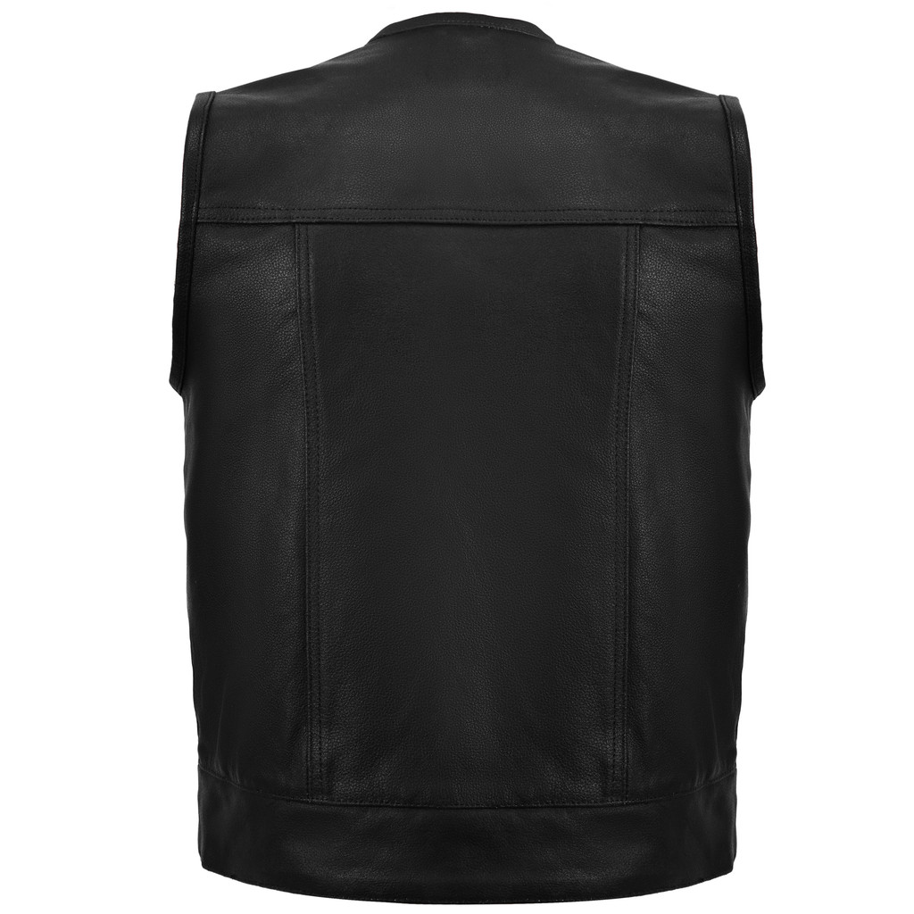 Sons of Anarchy Style Leather Vest - No collar