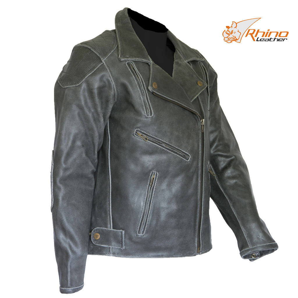 Diana Women's Black Vintage Distressed Leather Motorcycle Jacket