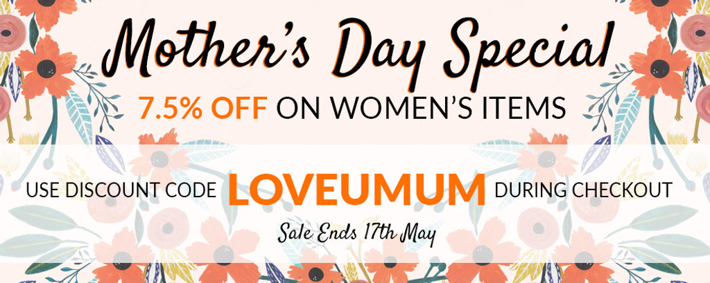 Mother's Day Sale - 7.5% OFF on Women's Clothing and Bags