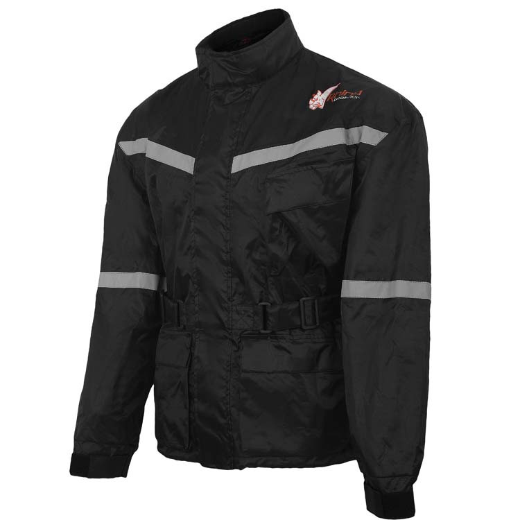 Storm Motorcycle Rain Jacket Black Wet 