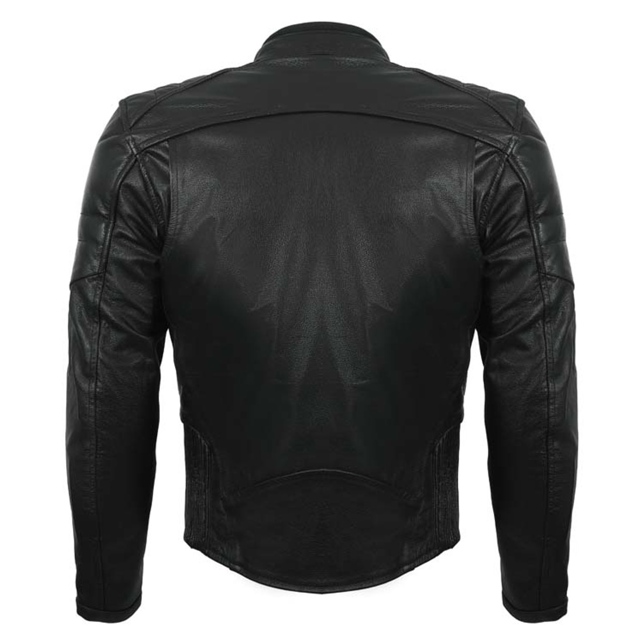 Speedster Black Leather Motorcycle Jacket - Full Grain Leather