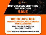 Motorcycle Clothing Warehouse Sale