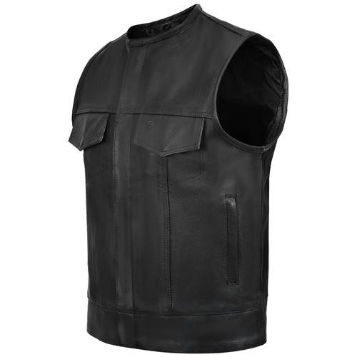 Black Sons of Anarchy Style Leather Vest