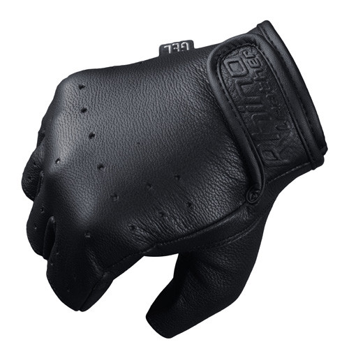 Premium Grade Leather Fingerless Motorcycle Gloves