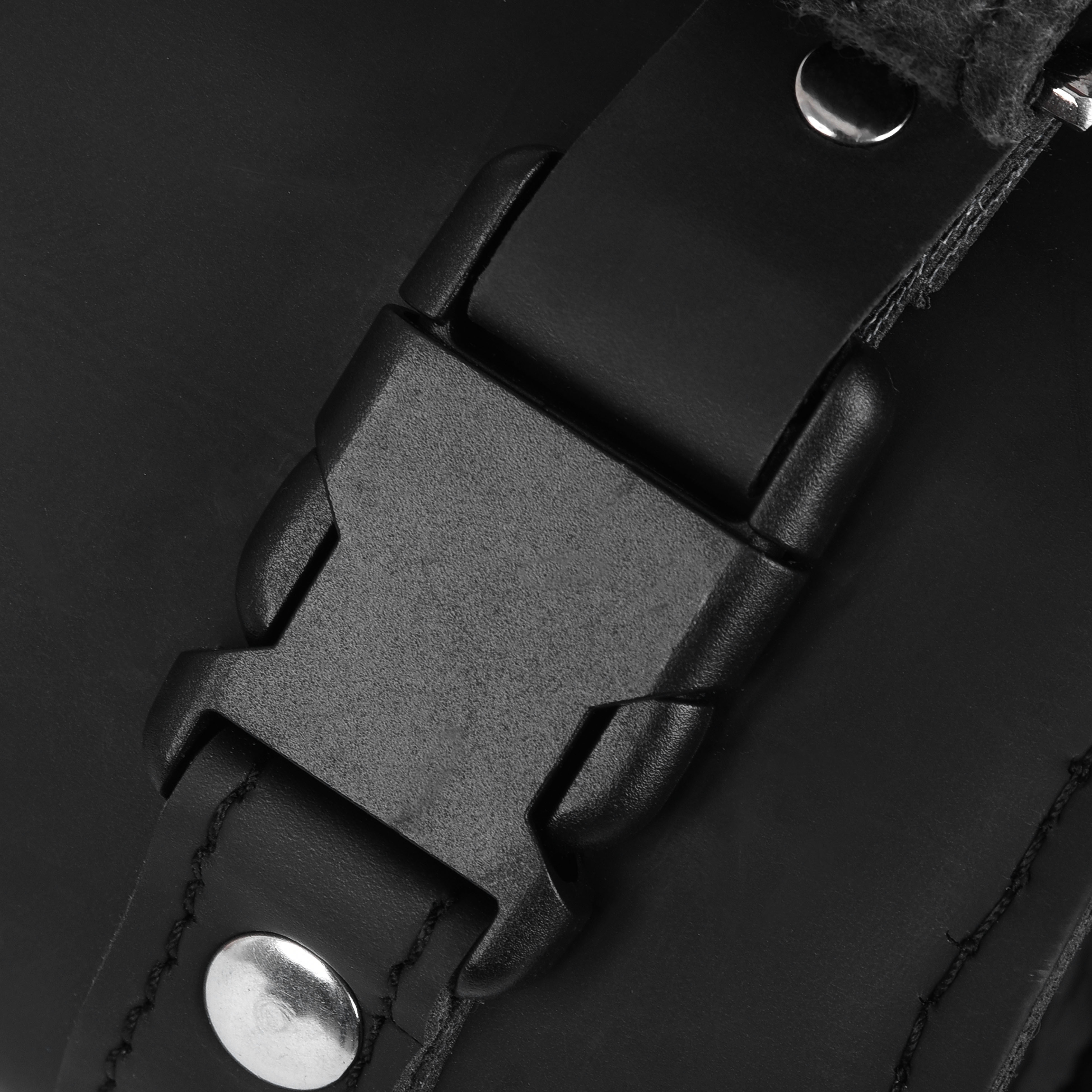 Black Round Braid Trim Recon Leather Toolbag