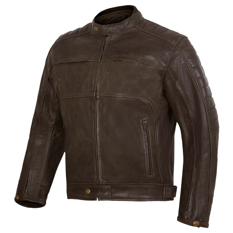 Frontier Dark Brown Vintage Leather Cafe Motorcycle Jacket