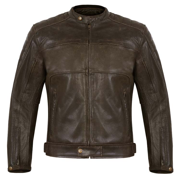 Brown Vintage Leather Cafe Motorcycle Jacket