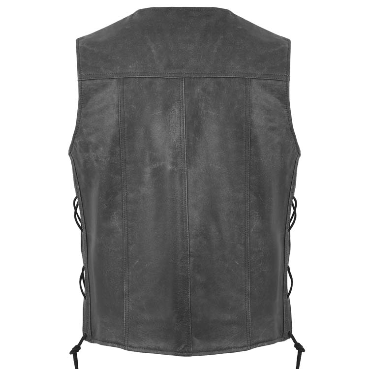 Black Leather retro Vest
