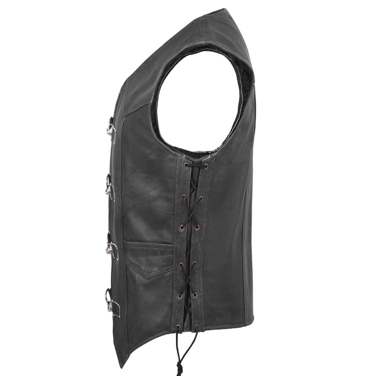 Leather Vest with metal clips