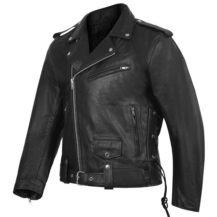 Brando Black Leather Motorcycle Jacket