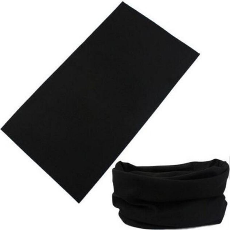 Black Multi Purpose Neck Warmer Face Mask Bandana