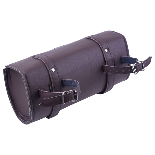 Brown Square Motorcycle Leather Toolbag